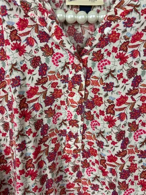 Universal Thread Floral Peasant Top Size XL thumbnail 5
