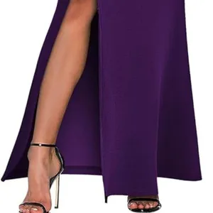 Missmay‎ Purple Lace Peplum Maxi Dress V-Neck Cap Sleeve Formal Gown XXL NWT thumbnail 6