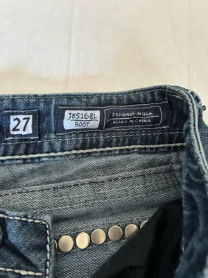 Miss Me Bootcut Jeans Size 27 Studded Pocket Medium Wash thumbnail 4
