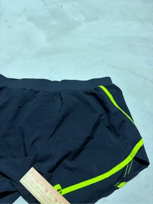 Under Armour Black Shorts with Neon Yellow Trim medium thumbnail 3