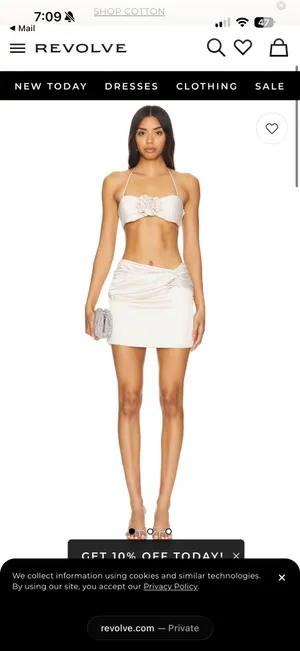 Revolve champagne two piece skirt set  thumbnail 2