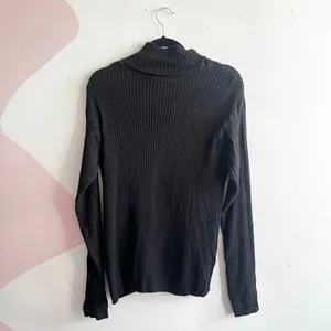 Chaps Ralph‎ Lauren Sweater Womens Large Turtleneck 100% Cotton Pullover Black thumbnail 2