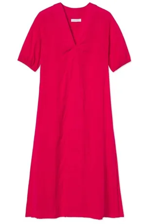 Lake Gauze Caftan Midi Dress in Heatwave thumbnail 1