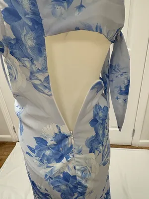 Princess Polly Hamri Maxi Dress‎ White & Blue Floral - Size 4 - NEW With Tags. thumbnail 6