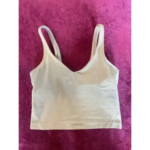 LULULEMON Align Arise Tank in Blue Linen Size 2 Shelf Bra Crop Top thumbnail 3