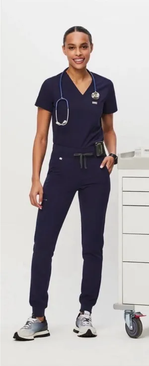 FIGS Navy Blue Jogger Scrub Pants Medical‎ Uniform Drawstring XXS thumbnail 1