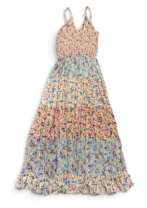 Angie Floral Peekaboo Tiered Maxi Dress thumbnail 4