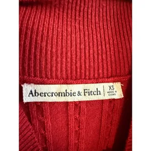 Abercrombie & Fitch Women's XS Red Knit‎ Mock Neck Long Sleeve Mini Dress thumbnail 2