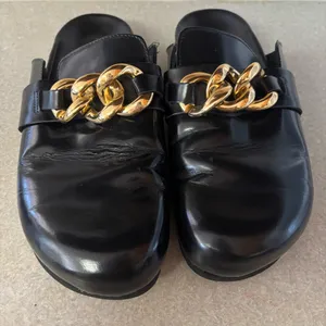Alohas Black Fireplace Chunky Preppy Coastal Minimalist Lagenlook Clogs 40/10 thumbnail 2