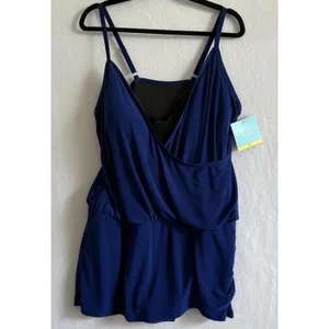 Bal Harbor Bathing Suit Sz 20W‎ Skirted One Piece Beach Pool Suit thumbnail 6