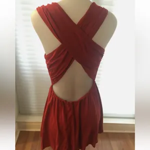For Love & Lemons Little Lover Studded Plunge V Neck Mini Dress Red Small $250 thumbnail 8