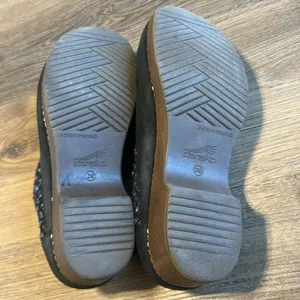 Dansko Bev Burnished Nubuck Leather Backless Clog Slide Mule size‎ 39 8.5-9 thumbnail 8