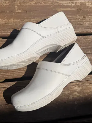 Dansko LT White Leather Clogs Slip On Nursing Shoes EU 40 US 9.5-10 thumbnail 6