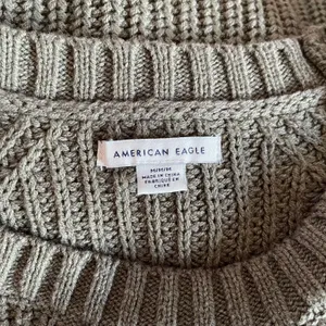American Eagle Hunter Green Open Knit Sweater thumbnail 7