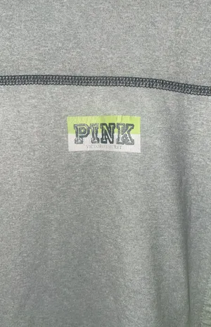 Victoria's Secret PINK Ultimate Funnel Neck Gray Neon Pullover thumbnail 4