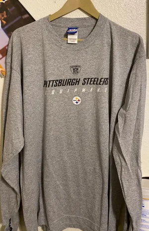 NFL Vintage Onfield Reebok Pittsburgh Steelers Long Sleeve Shirt Men Sz L thumbnail 1
