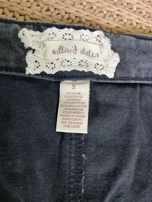 Altar'd State Black Washed Denim Button-Front Mini Skirt thumbnail 2