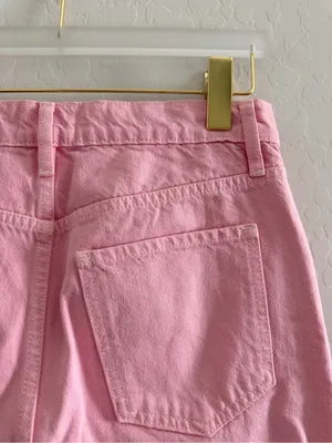 FRAME Le Jane Wide Leg Crop High Rise Jeans in Washed Dusty Pink Size 27 thumbnail 11
