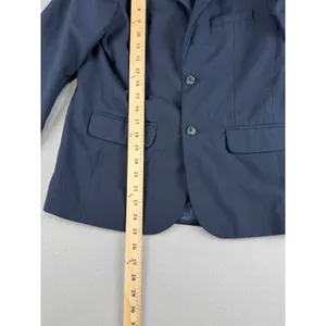 Cat & Jack Navy Blue Two Button Blazer Jacket Polka Dot Lining Size 14 thumbnail 2