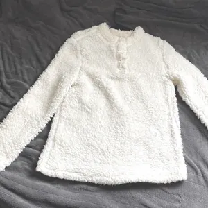 White Sherpa Fleece Pullover (S) thumbnail 3