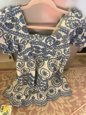 dress lacy and blue thumbnail 1