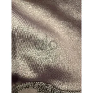 Alo Yoga High-Waist Airbrush Leggings Metallic Mauve Taupe‎ Women's Size L thumbnail 5