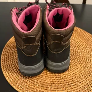 Wolverine Women's Brown‎ Leather Boots with Pink Accents composite toe size 9 thumbnail 7