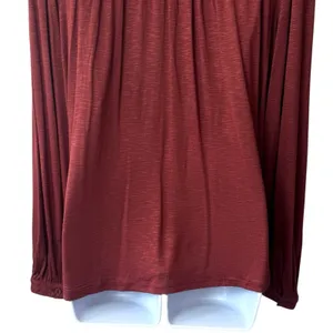 NEW Democracy Rust Embroidered Peasant‎ Blouse Boho Garden Lagenlook Feminine L thumbnail 7