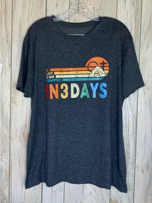 A Lot Can Happen in 3 Days Christian Easter Shirt Women Sz XL Jesus Gray Tee thumbnail 3