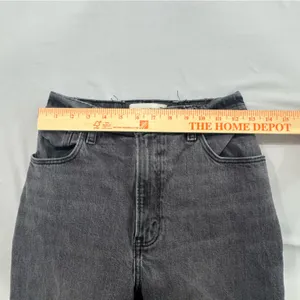 Abercrombie & Fitch Curve Love 90s Straight Ultra High Rise Jeans Black 28‎ 6R thumbnail 6