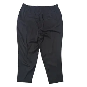 Loft Pleated Ankle Pants Womens 14 Black Elastic Back Tapered Academia Office thumbnail 2