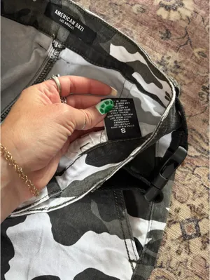 Windsor Grey and White Camo Cargo Joggers  thumbnail 3