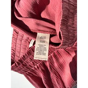 Soft Surroundings Dark Rose Cupro Crinkle Wide Leg Pull on Pants M thumbnail 3