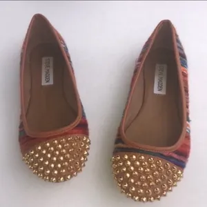 Steve Madden Size‎ 5.5 Kimmmie Fabric Studded Round Toe Ballet Flat thumbnail 2