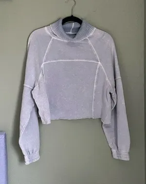 New Aerie New Heights Turtleneck Size XS Light Cloud Blue thumbnail 1