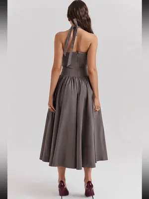 HOUSE OF CB 'Coquette' Smoke Halter Midi Dress /Size M-US(P) thumbnail 2