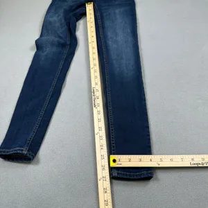 Old Navy Jeans Womens 00 Mid Rise Super Skinny Dark Wash Denim Pants Stretch thumbnail 5
