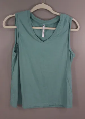 KUHL Tank Top Womens S Green Great V-Neck Sleeveless Logo Outdoor Cotton Blend thumbnail 1