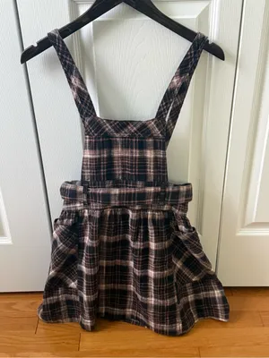 Free People Clover Pinafore Dress in Neutral Combo thumbnail 2