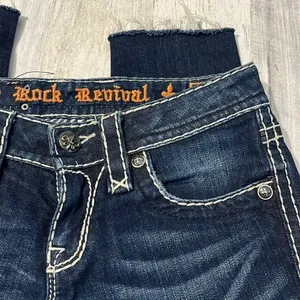 Rock Revival Sharon Skinny Raw Hem Jeans Size 25 thumbnail 7