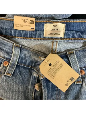 Levi’s Women 501 Size 28x28 Curve Button Closure Denim Jeans. New With Tags thumbnail 6