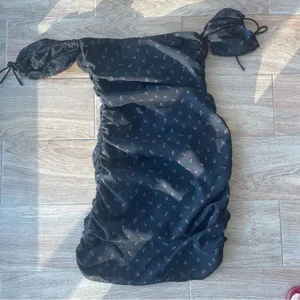Revolve, More to Come- Emily off shoulder dress in black floral thumbnail 3