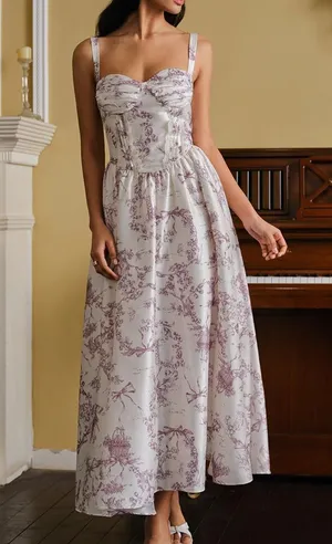 Commense Toile Print Corset Dress size xs thumbnail 1