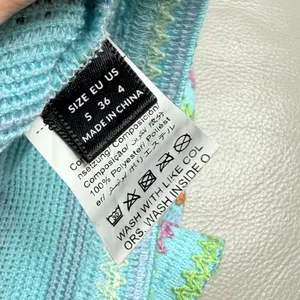Pastel Striped Multicolor Knit Bodycon Mini Dress Size S thumbnail 4
