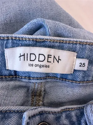 Hidden Light Blue Distressed Flare Jeans with Frayed Hem thumbnail 3