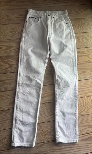 Vintage Calvin Klein White Denim Jeans size 3 thumbnail 1