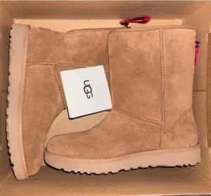 UGG Australia 1122672 Classic Short Logo Suede Zip Boots Shoes US 7 thumbnail 5