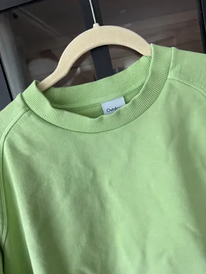 Outdoor Voices crewneck Jade Terry Green Sweatshirt Pullover Top lime thumbnail 7
