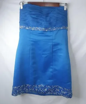 Mori Lee 13/14 Lapis Strapless Prom Dress thumbnail 1