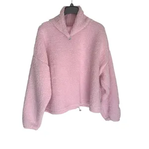 Levis Size XL Womens Pink Sherpa Fleece Pullover Jacket thumbnail 5